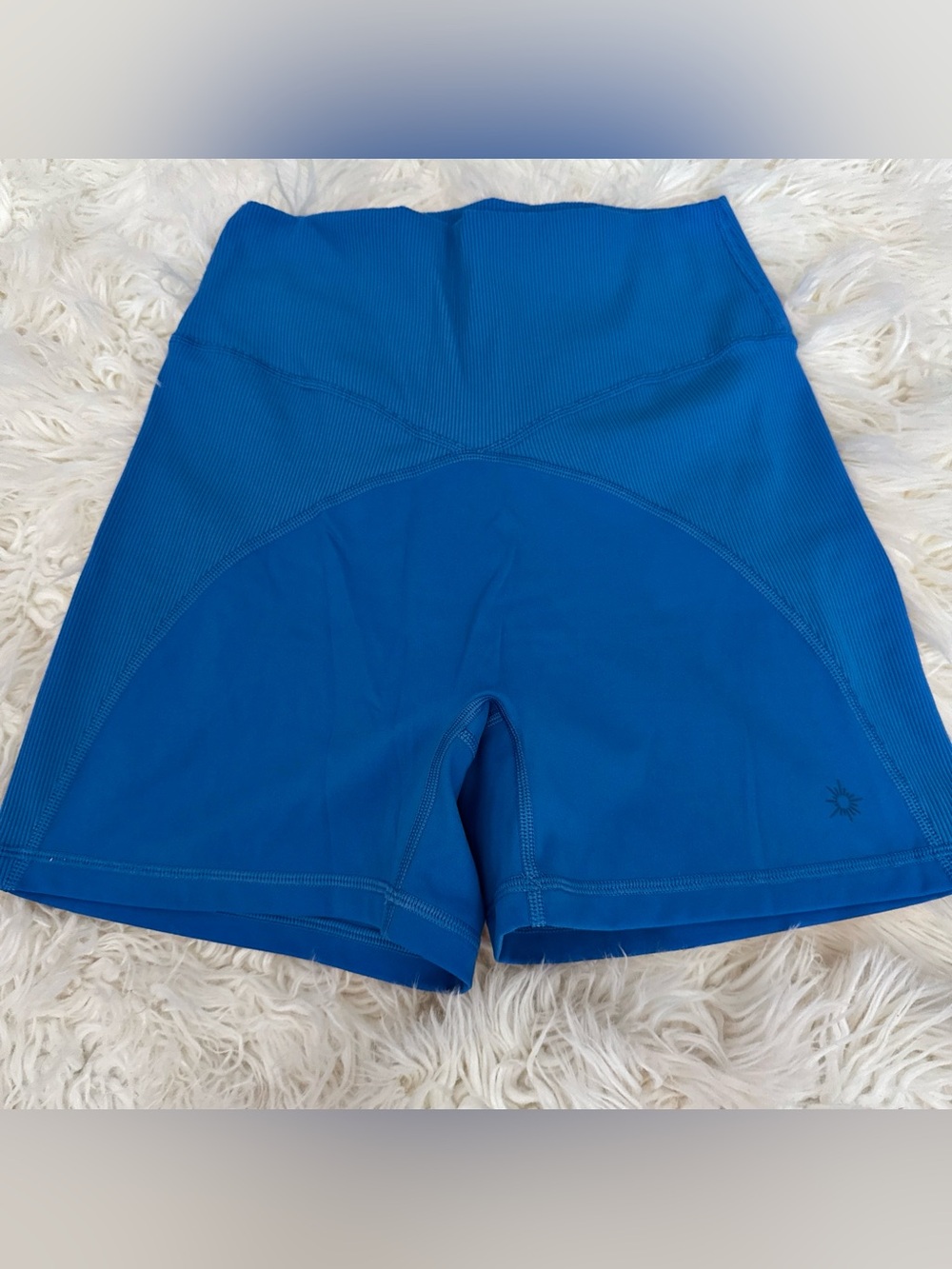 aerie Electric Blue High-Waist Bike Shorts